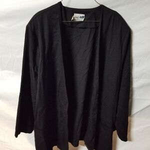 Chic Black Open Front Cardigan